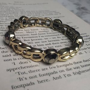 Gold and Gray Studded Bracelet